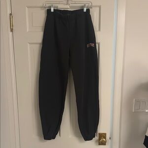 Navy Brandy Melville Swear Pants with New York Embroidery